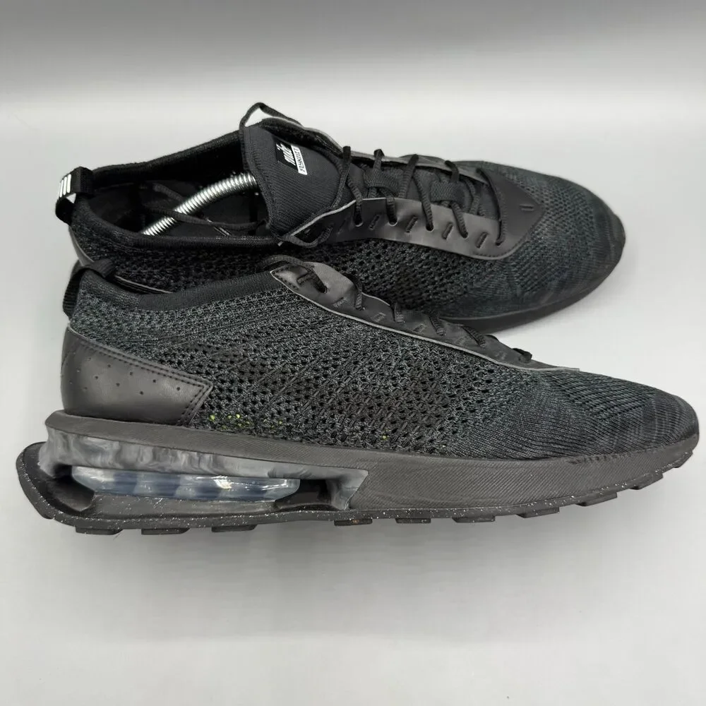 Nike Air Max Flyknit Racer Mens Black Running Sneakers Shoes Size 13